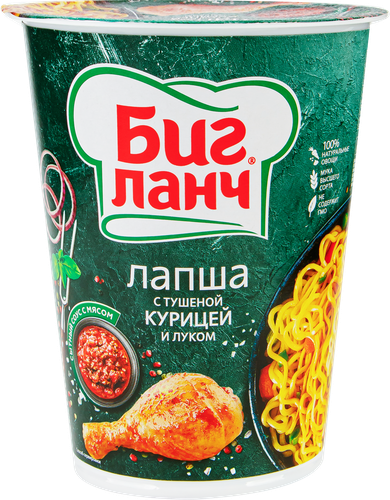 Лапша б/п Биг ланч соте с курицей и пряными травами 65г, фотография
