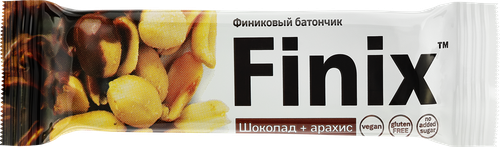 Батончик финиковый ФИНИКС с арахисом и шоколадом, 30г, вид