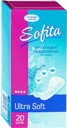 Прокладки ежедневные женские SOFITA Ultra Soft, 20шт, изображение