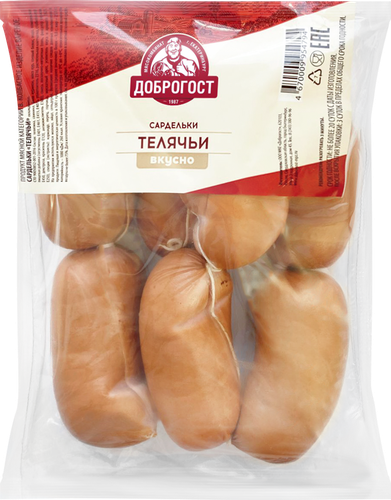 Сардельки ДОБРОГОСТ Телячьи, весовые, вид