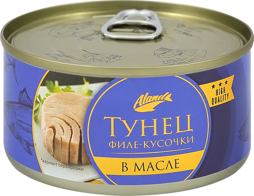 Филе тунца АЛАНД в масле, 185г, изображение
