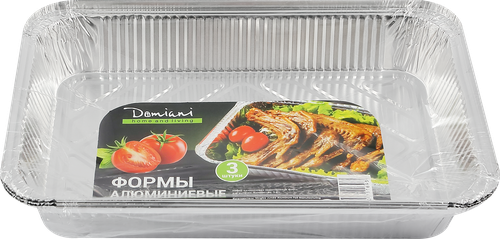 Набор алюминиевых форм для выпечки DOMIANI Home and living, 3шт, вид