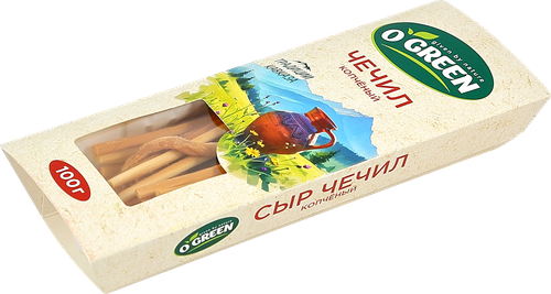 Сыр копченый O`GREEN Чечил-спагетти 40%, без змж, 100г, изображение