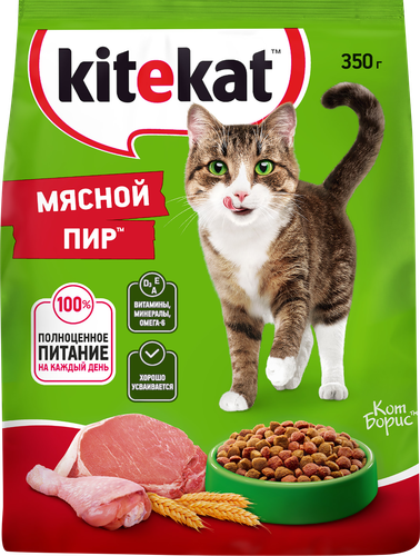 Корм сухой для кошек KITEKAT Мясной пир, 350г, изображение