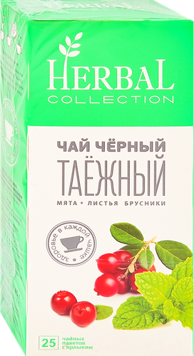 Чай черный ХЭРБАЛ КОЛЛЕКШН Таежный, 25пак, вид