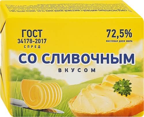 Спред растительно-жировой 72,5%, 180г, крупный план