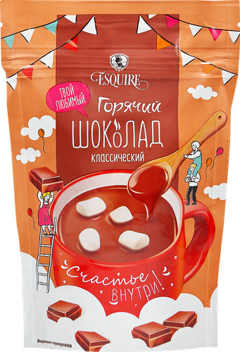 Горячий шоколад растворимый ЭСКВАЙР, 250г, вид