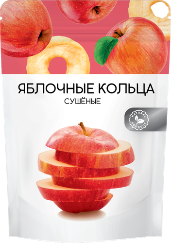 Яблоки сушеные, кольца, 150г, крупный план