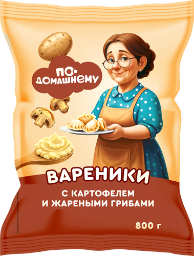 Вареники По-домашнему с картофелем и грибами, 800г, детальное фото
