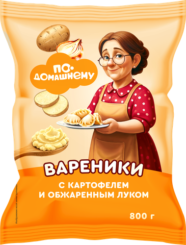 Вареники По-домашнему с картофелем и обжаренным луком, 800г, фото