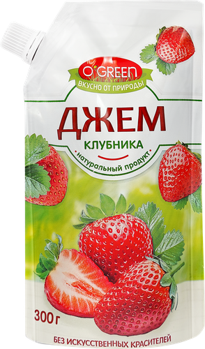 Джем O`GREEN клубничный, 300г, фото