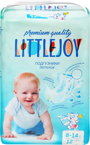 Подгузники LITTLE JOY 8–14кг, 12шт, фото