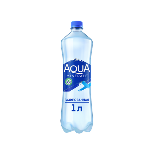 Вода питьевая AQUA MINERALE газированная, 1л, крупный план