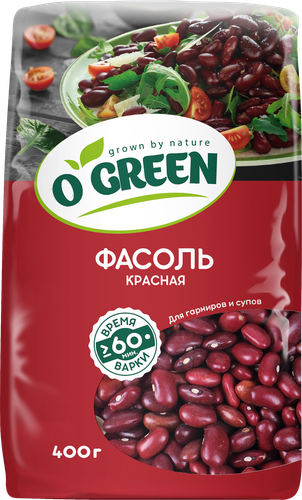 Фасоль красная O`GREEN, 400г, картинка