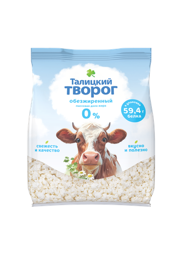 Творог ТАЛИЦКИЙ Традиционный 0%, без змж, 330г, фотография