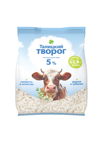 Творог ТАЛИЦКИЙ Традиционный Отборный 5%, без змж, 330г, картинка
