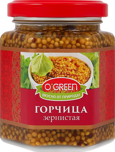 Горчица зернистая O`GREEN, 190г, фотография