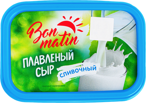 Сыр плавленый БОН МАТИН Сливочный, без змж, 200г, крупный план