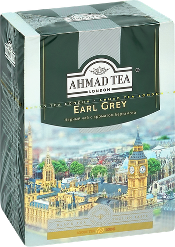 Чай черный AHMAD TEA Earl Grey с бергамотом байховый листовой, 200г, вид