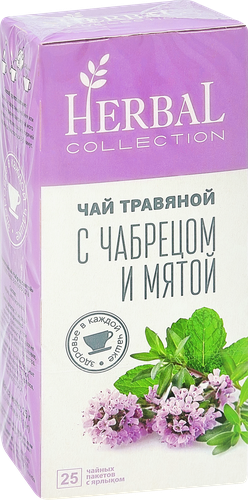 Чай травяной ХЭРБАЛ КОЛЛЕКШН с чабрецом и мятой, 25пак, фото