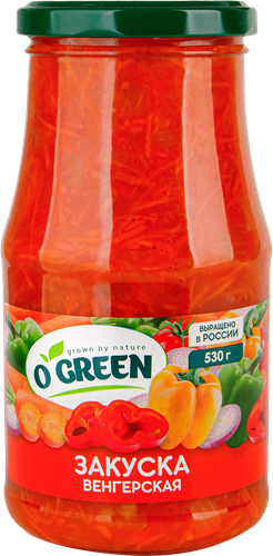 Закуска овощная O`GREEN Венгерская, 510г, картинка