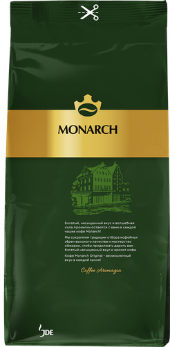 Кофе зерновой MONARCH Original натуральный жареный, 230г, фото