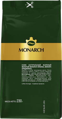 Кофе молотый MONARCH Original натуральный жареный, 230г, изображение