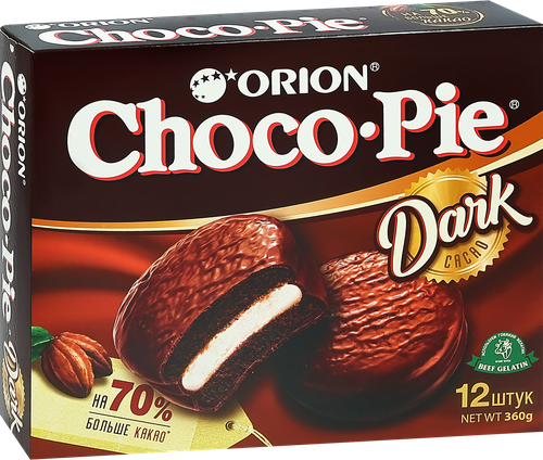 Пирожное ORION Choco pie dark, 360г, детальное фото