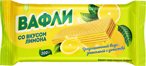 Вафли со вкусом лимона, 200г, фото