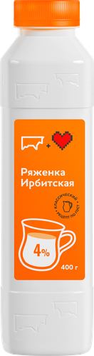 Ряженка ИРБИТСКАЯ 4%, без змж, 400г, картинка