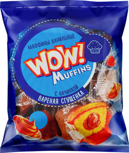 Маффин с начинкой вареная сгущенка, 450г, вид