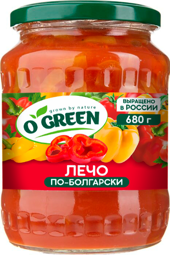 Лечо O`GREEN По-болгарски, 520г, вид