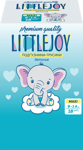Подгузники-трусики LITTLE JOY Макси 9–14кг, 18шт, детальное фото