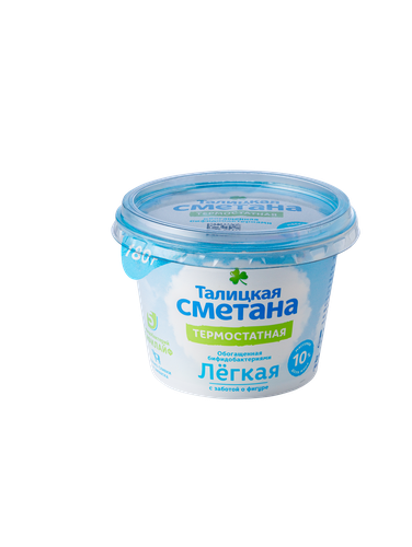 Сметана термостатная ТАЛИЦКАЯ Легкая 10% обогащенная бифидобактериями, без змж, 180г, детальное фото