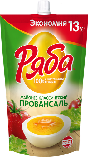 Майонез РЯБА Провансаль Классический 50,5%, 350г, детальное фото