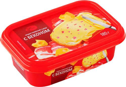 Продукт плавленый с сыром и беконом 60%, с змж, 180г, картинка