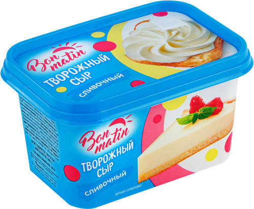 Сыр творожный БОН МАТИН Сливочный, без змж, 380г, изображение