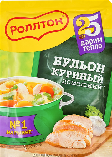 Бульон РОЛЛТОН Домашний Куриный, 90г, фото