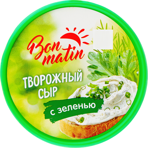 Сыр творожный БОН МАТИН с зеленью, без змж, 130г, изображение