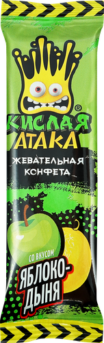 Конфета жевательная Кислая атака, в ассортименте, 11г, вид