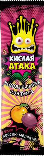 Конфета жевательная Кислая атака, в ассортименте, 11г, детальное фото