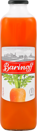 Нектар БАРИНОФФ Морковь с мякотью, 1л, крупный план