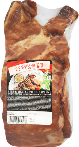 Ребрышки копчено-вареные НМД, весовые, картинка