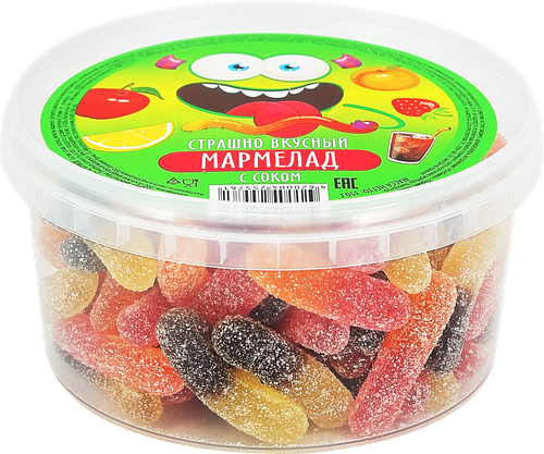 Мармелад жевательный Червячки кислячки, 350г, детальное фото