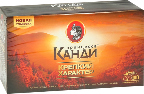Чай черный ПРИНЦЕССА КАНДИ Крепкий характер, 100пак, фото