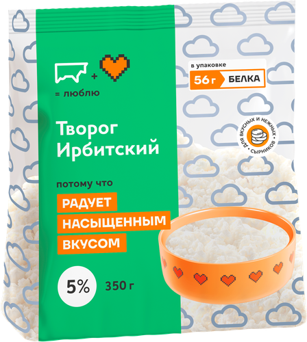 Творог ИРБИТСКИЙ 5%, 350г, детальное фото