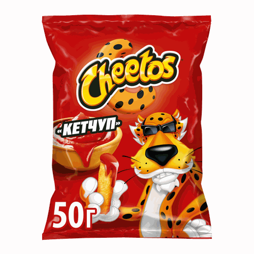 Снеки кукурузные CHEETOS Кетчуп, 50г, вид