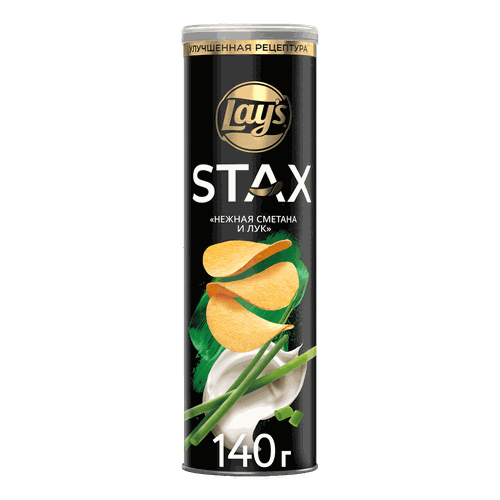 Чипсы картофельные LAY'S Stax Нежная сметана и лук, 140г, вид