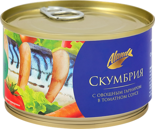Скумбрия с овощным гарниром в томатном соусе, 240г, фото