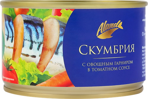 Скумбрия с овощным гарниром в томатном соусе, 240г, фото